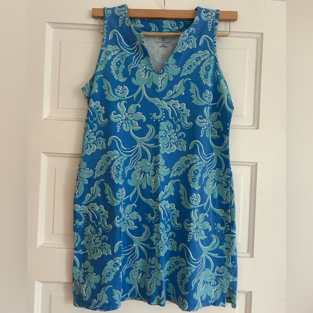 Lands' End Cotton Floral Dress